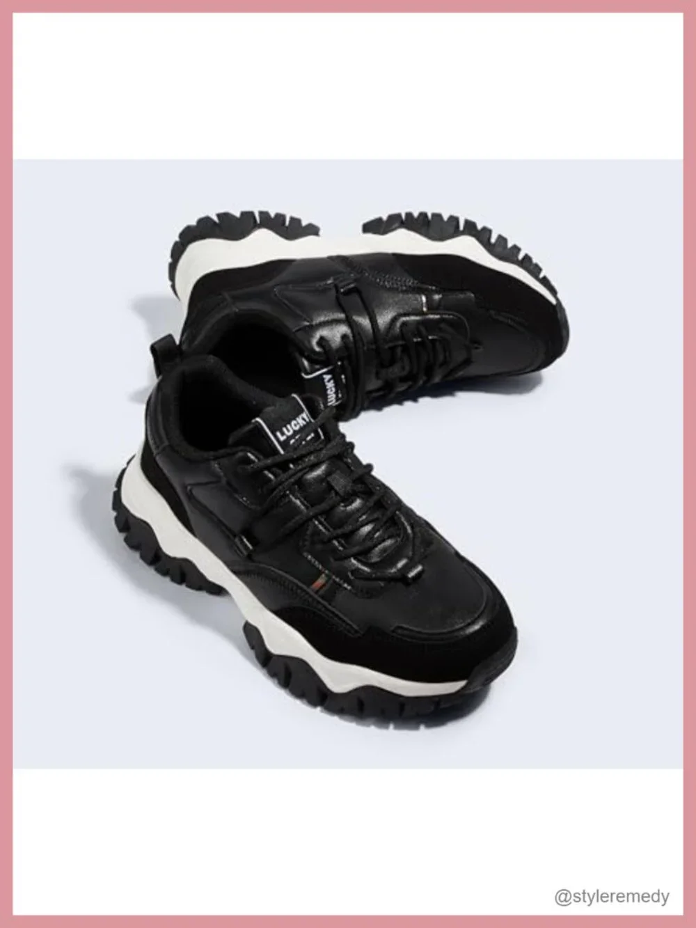 Women Chunky Platform Sneakers Retro Casual Walking Tennis Shoes Anti-Slip
